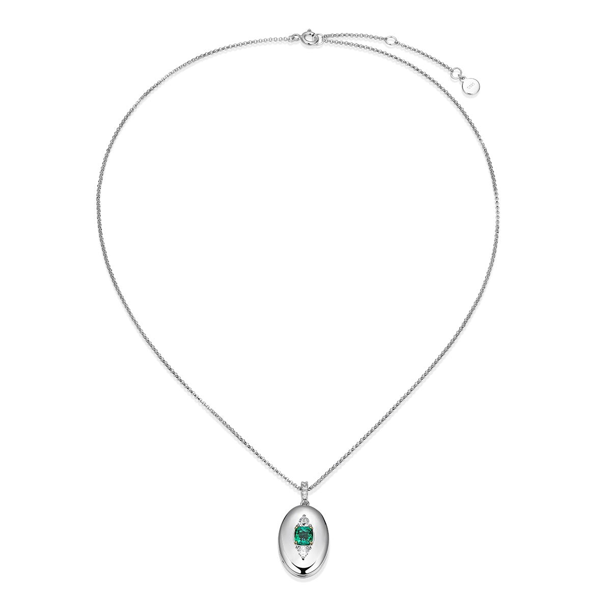 Guardian Eye Birthstone Locket Silver