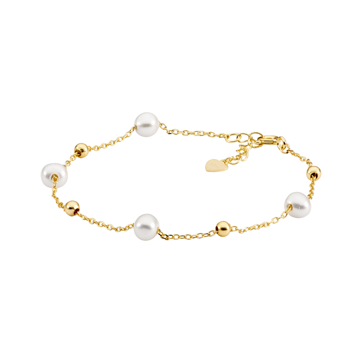 Freshwater Pearl Bracelet in Gold Plate - 20cm