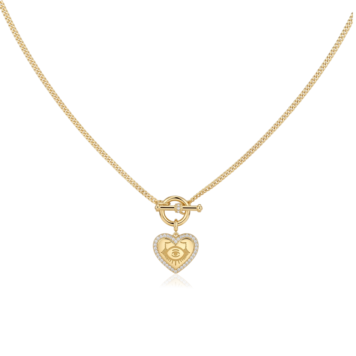 18K Gold Plated 1 Charm Necklace