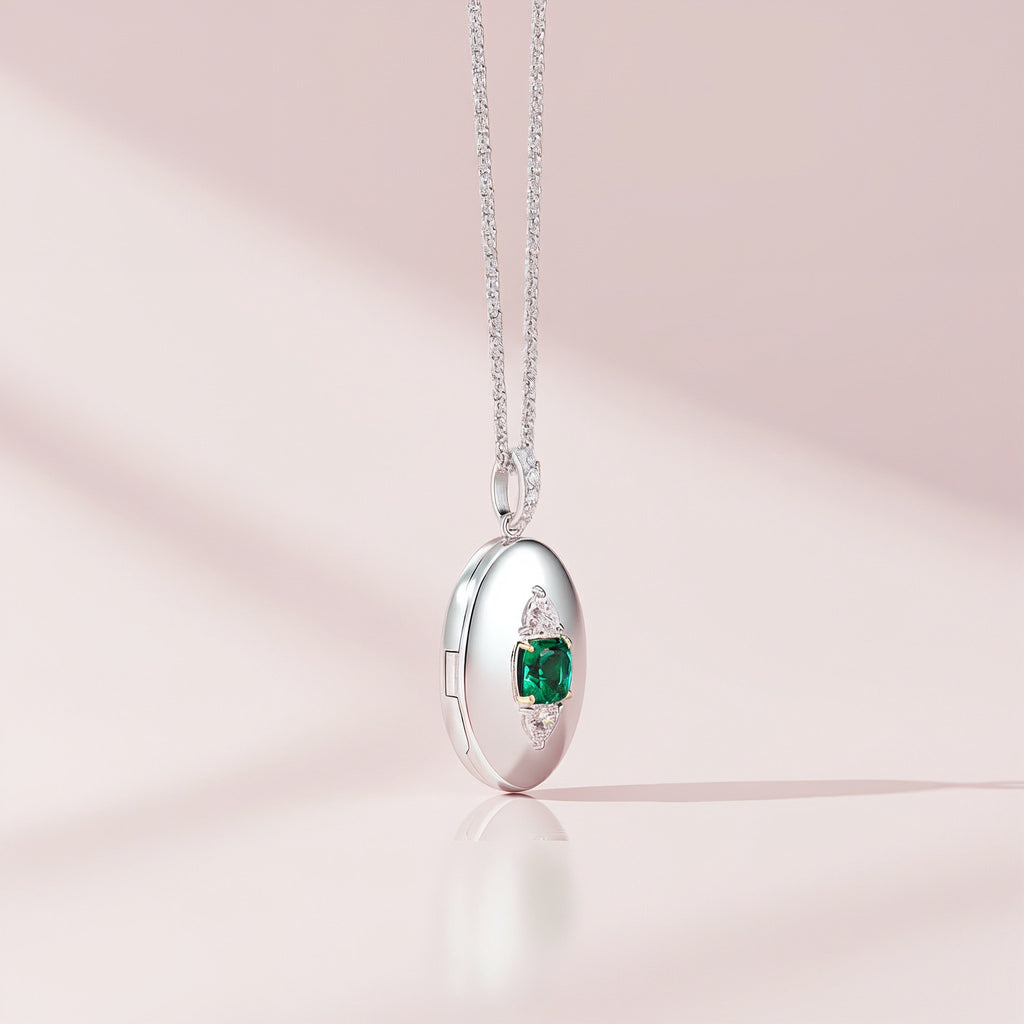 Guardian Eye Birthstone Locket Silver