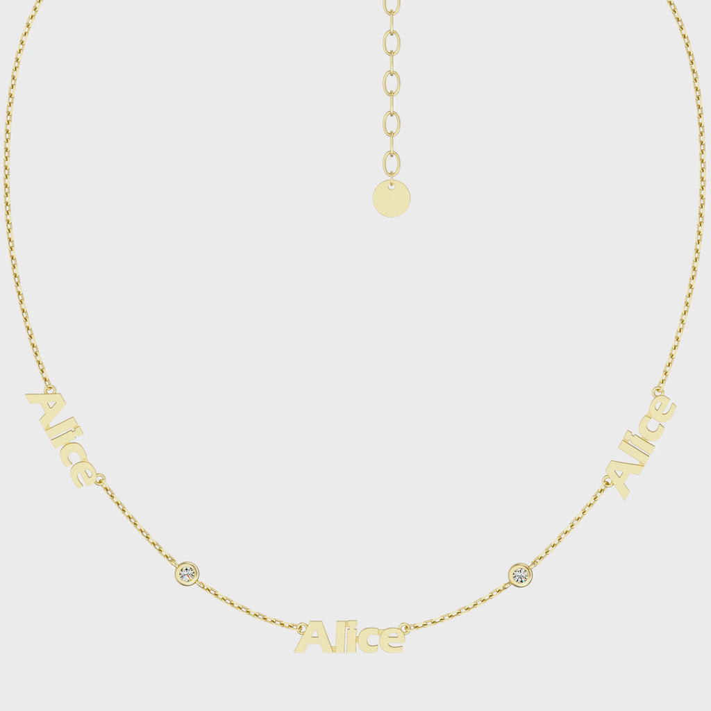 Linked by Love – Name Necklace with Emotional Spark