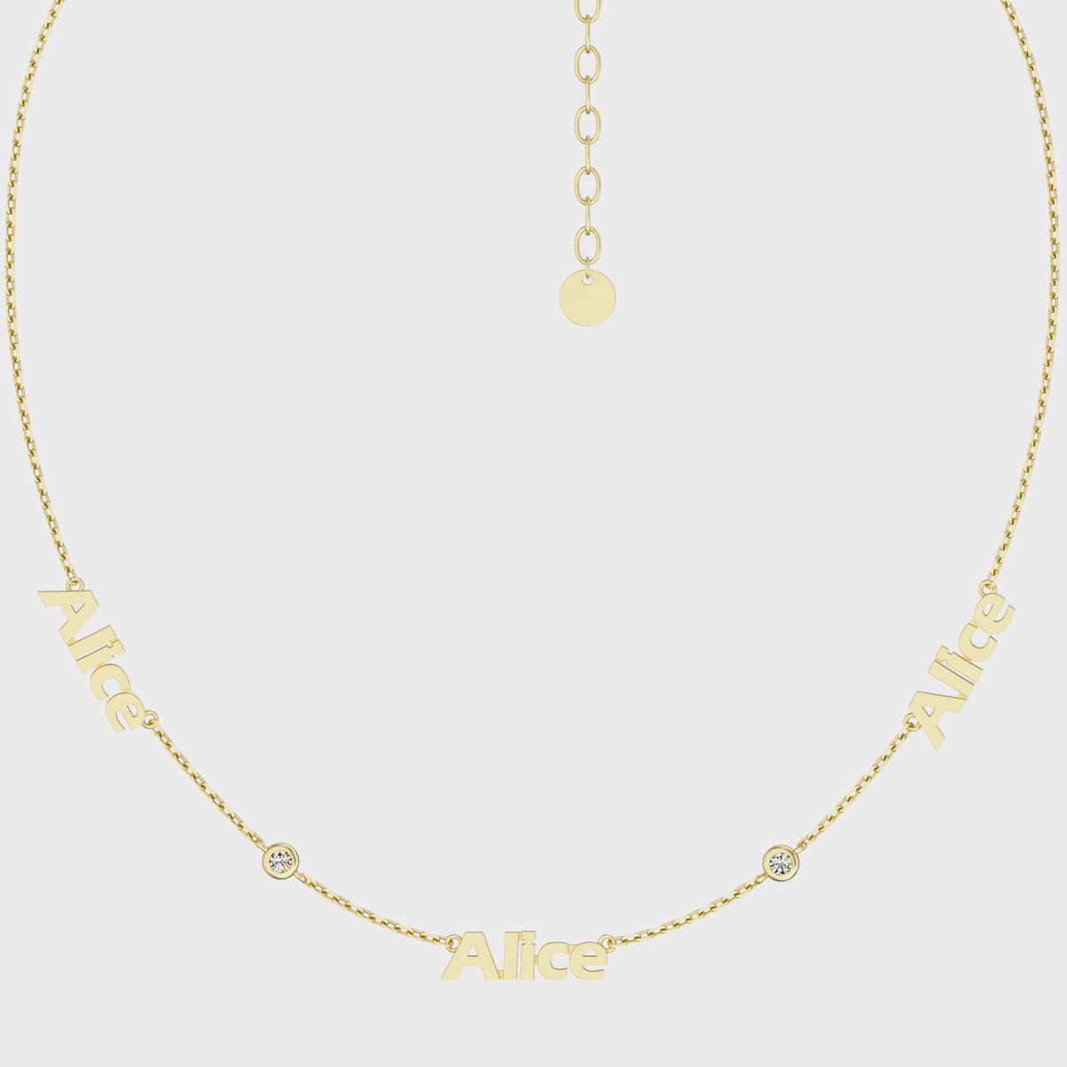 Linked by Love – Name Necklace with Emotional Spark